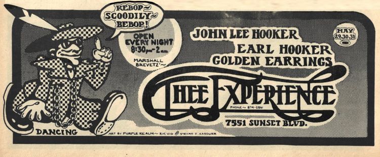 Golden Earrings show announcement May 29 -31 1969 Los Angeles - Thee Experience